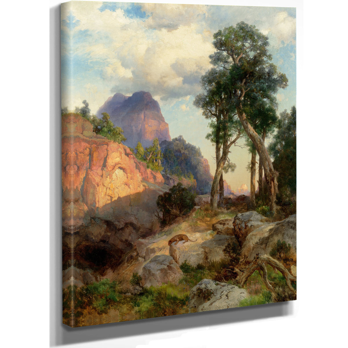 Mountain Lion Grand Canyon Lair the 02 By Thomas Moran