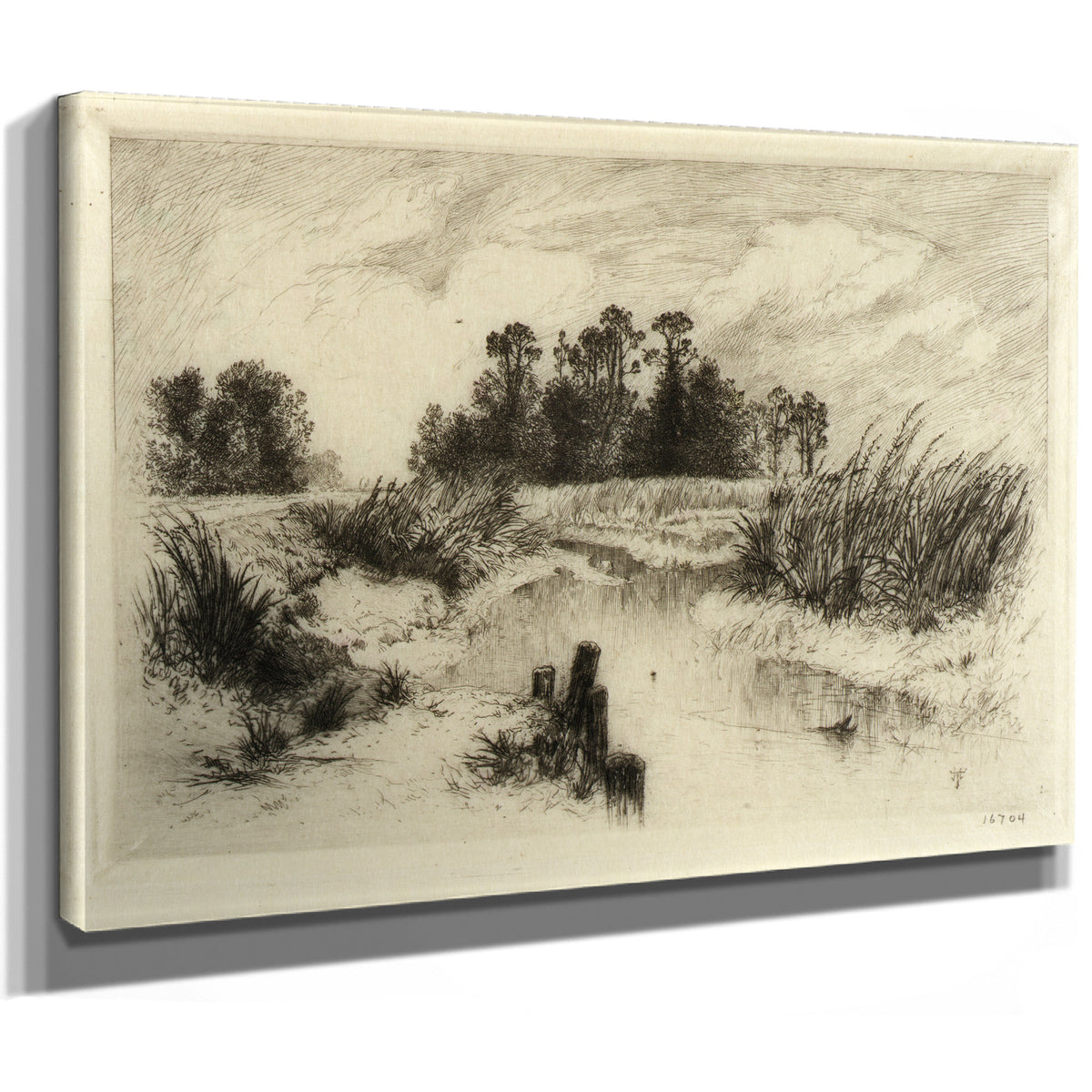 Near Easthampton L I Passaic Meadows 02 By Thomas Moran