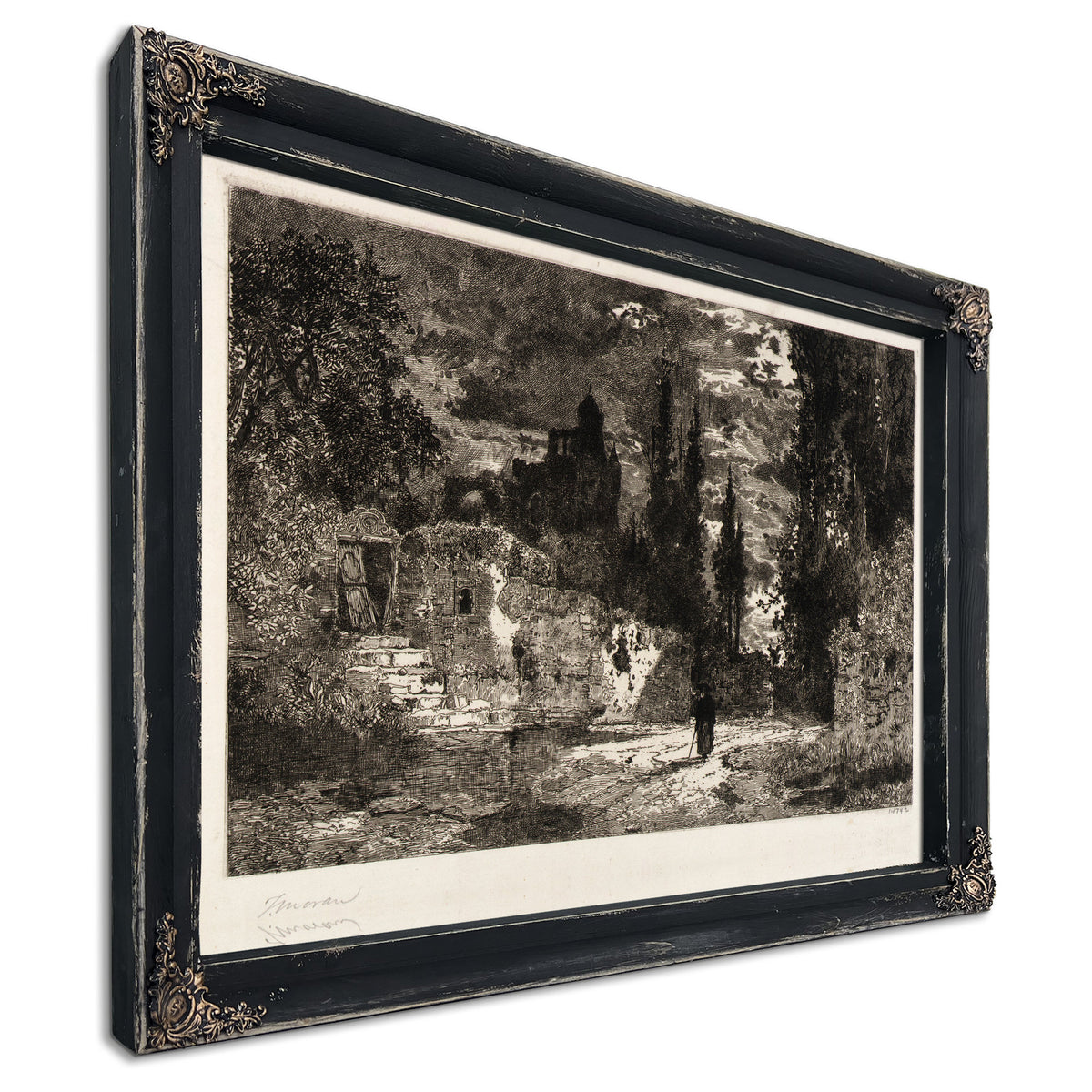 Old Castle Trees 02 By Thomas Moran