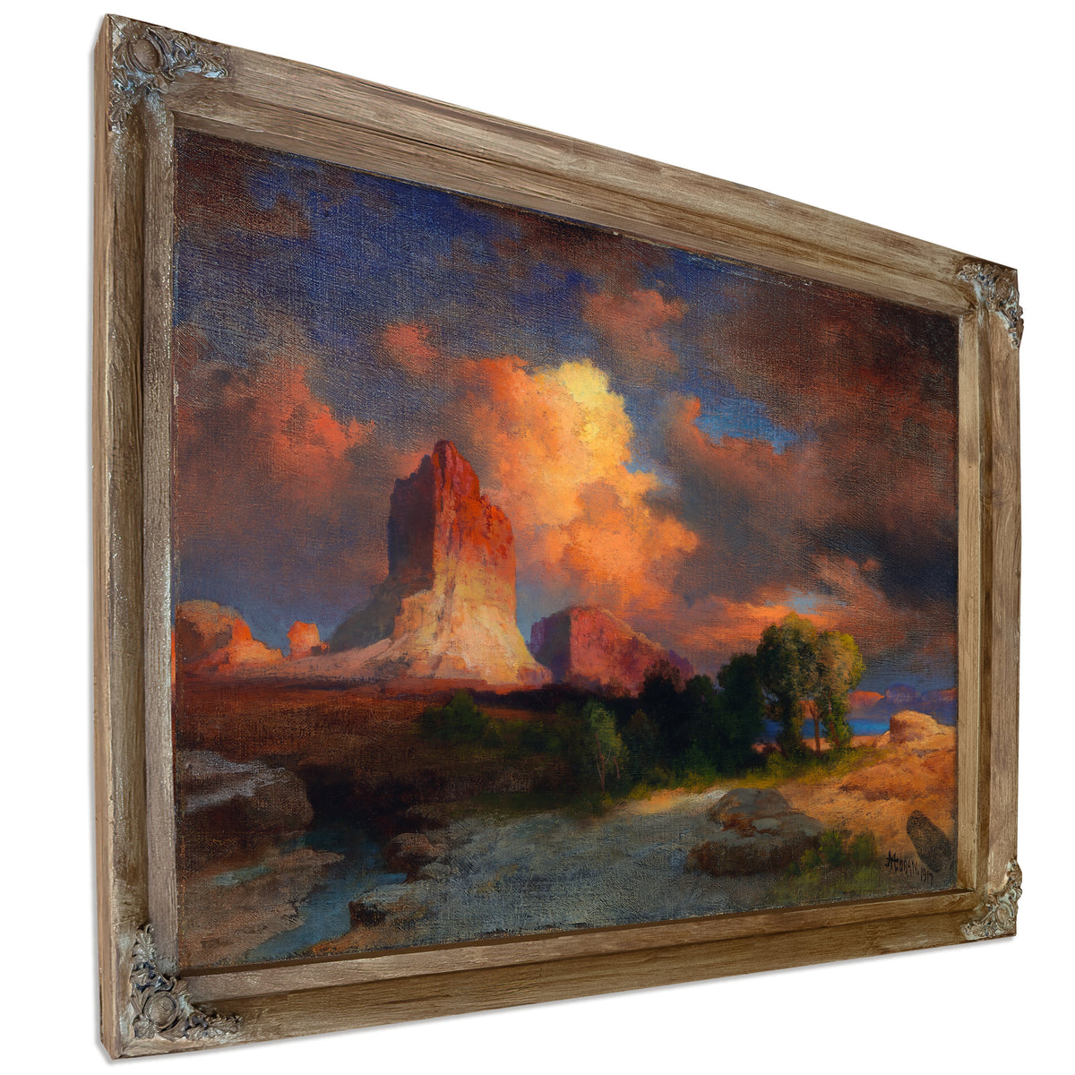 Sunset Cloud Green River Wyoming 02 By Thomas Moran
