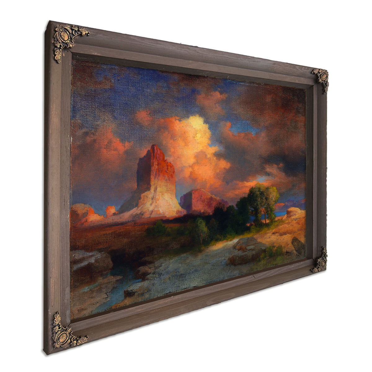 Sunset Cloud Green River Wyoming 02 By Thomas Moran