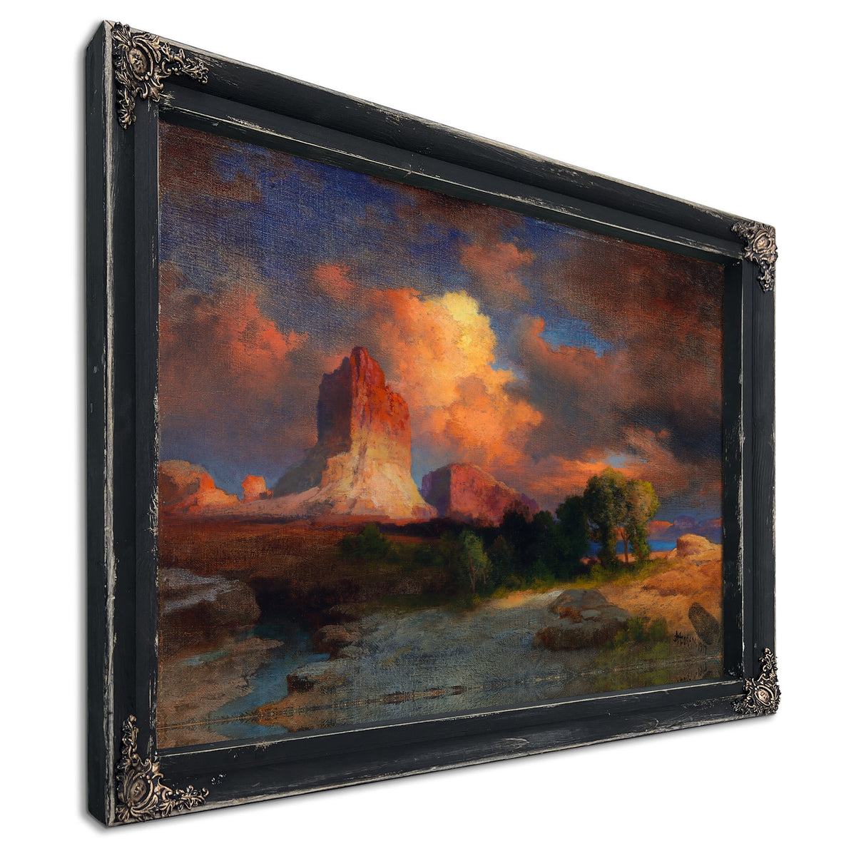 Sunset Cloud Green River Wyoming 02 By Thomas Moran