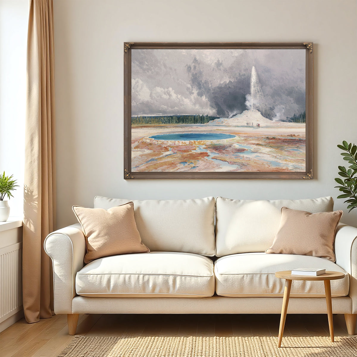 The Castle Geyser Upper Geyser Basin 02 By Thomas Moran