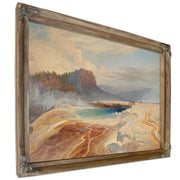 The Great Blue Spring the Lower Geyser By Thomas Moran