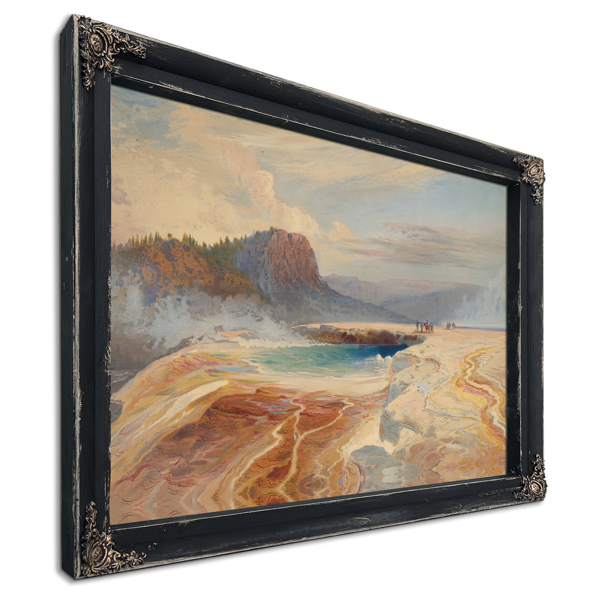 The Great Blue Spring the Lower Geyser By Thomas Moran
