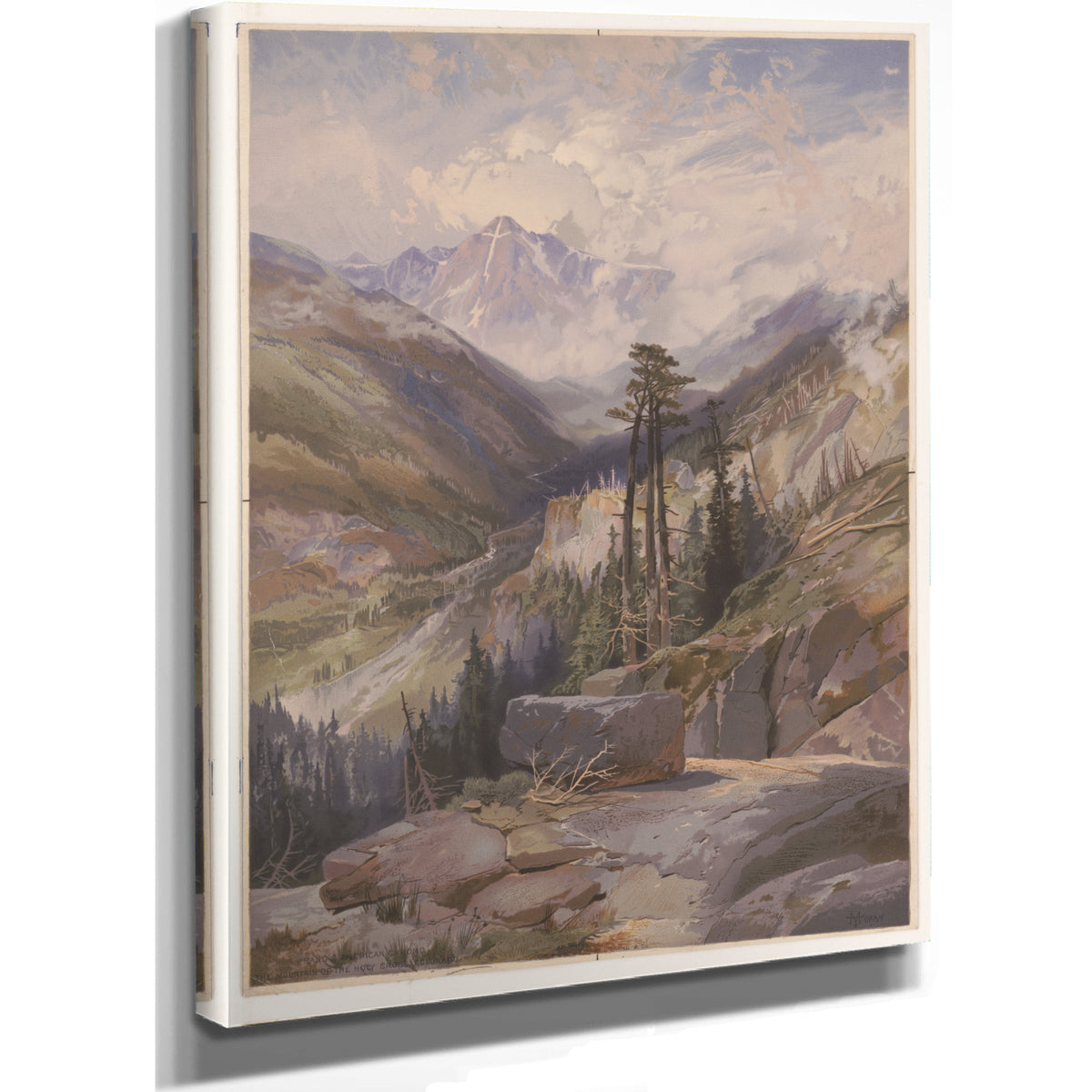 The Mountain the Holy Cross Colorado T By Thomas Moran