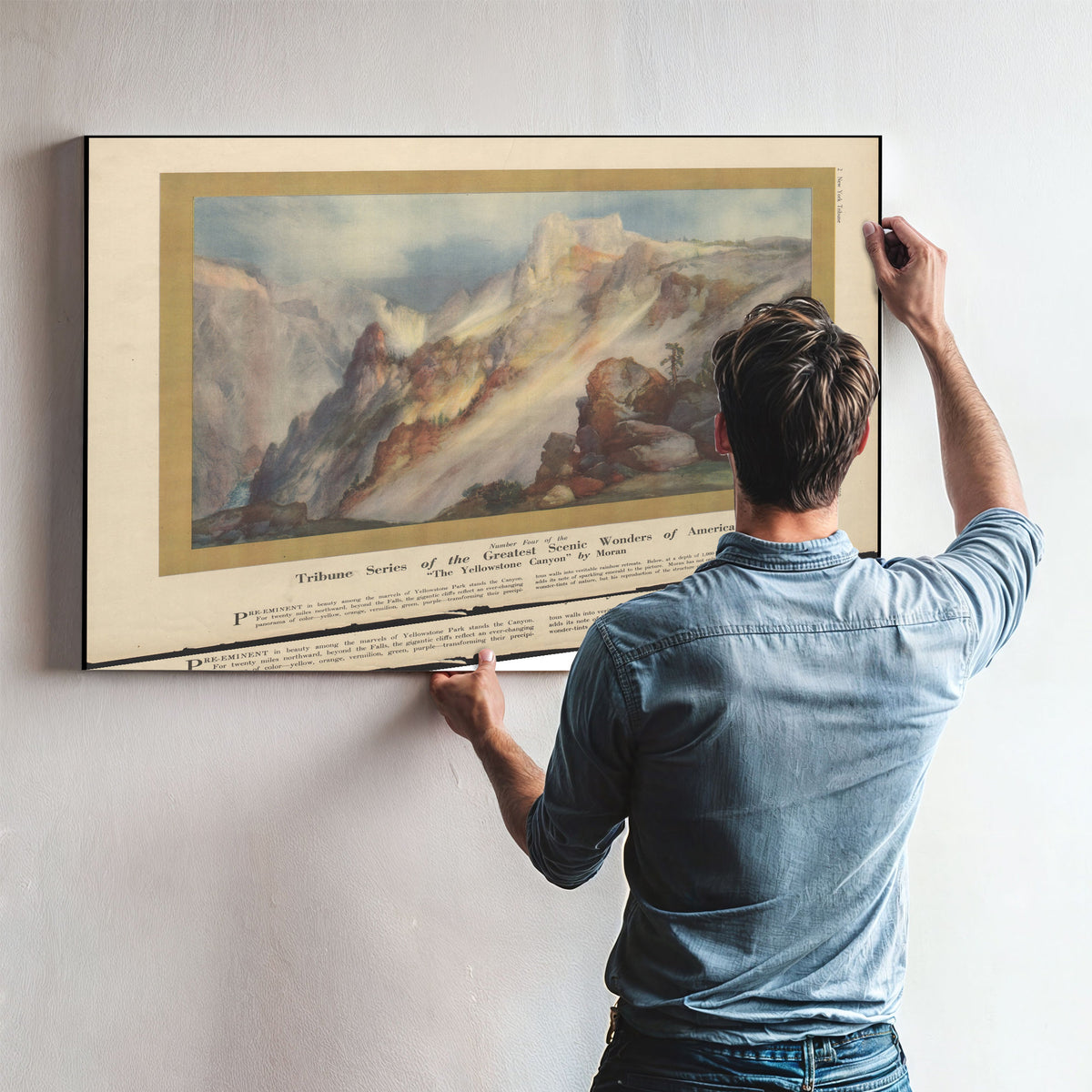 The Yellowstone Canyon Moran New York By Thomas Moran