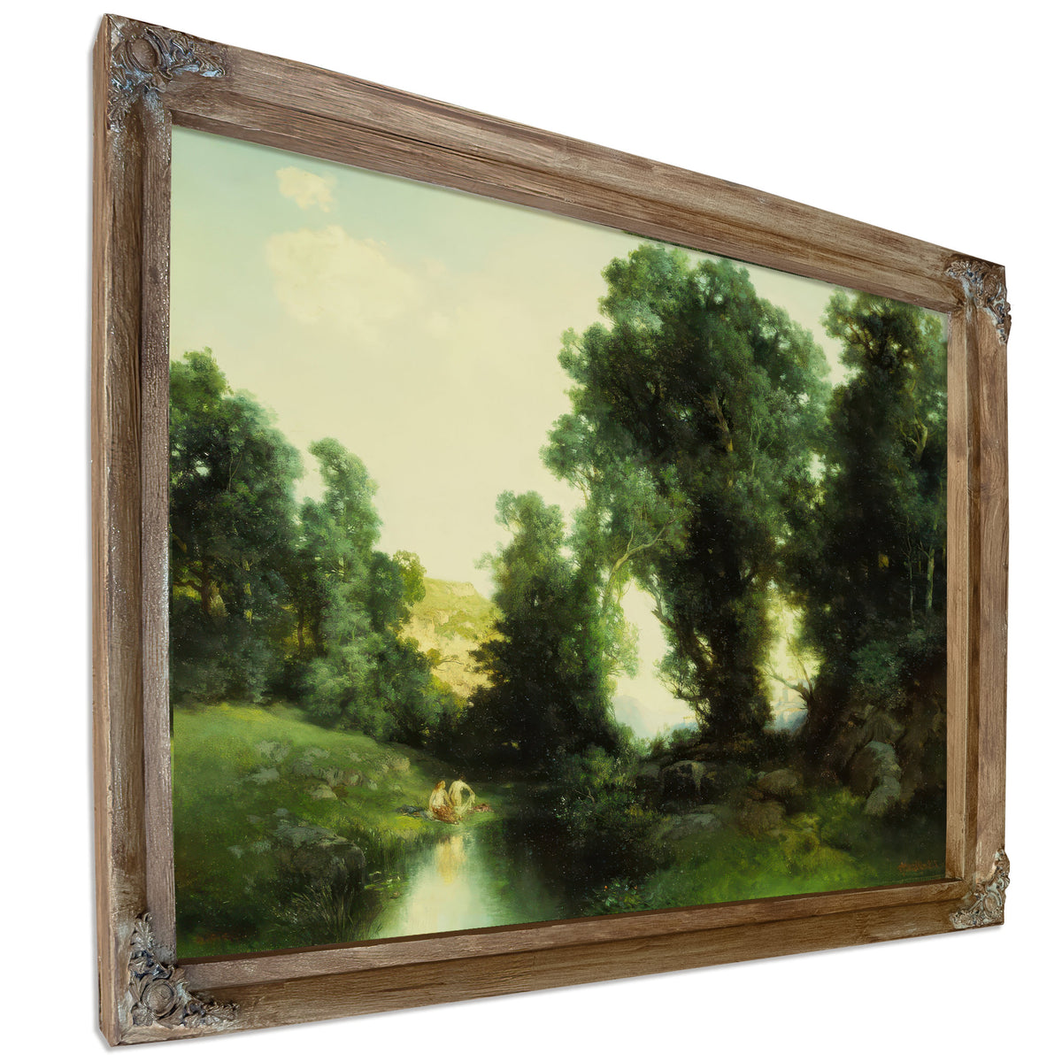 Thomas Moran Bathing Hole Cuernavaca By Thomas Moran
