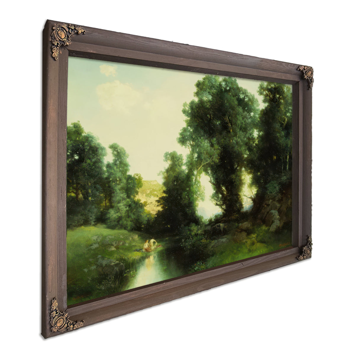 Thomas Moran Bathing Hole Cuernavaca By Thomas Moran
