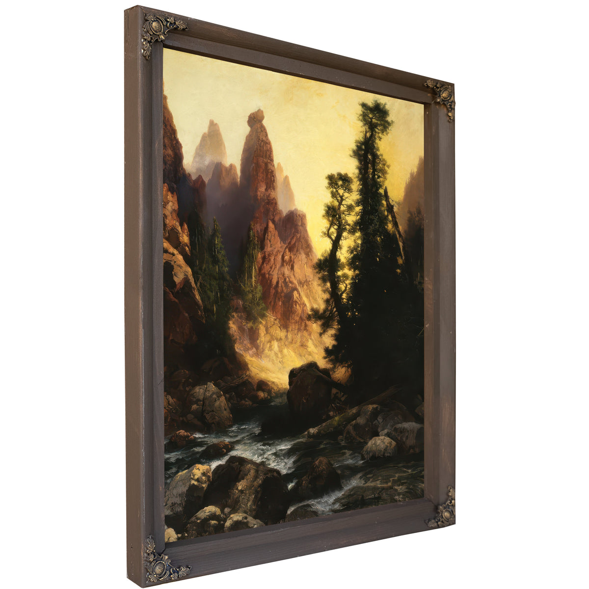 Below Towers Tower Falls By Thomas Moran