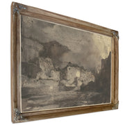 Thomas Moran Buildings Moonlight By Thomas Moran