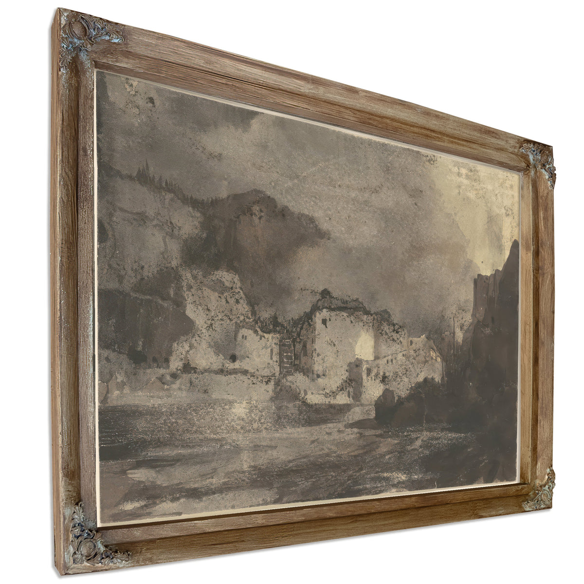 Thomas Moran Buildings Moonlight By Thomas Moran