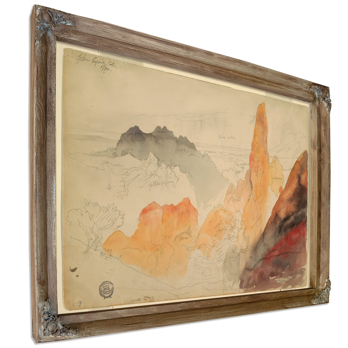 Thomas Moran Drawing Glen Eyrie By Thomas Moran