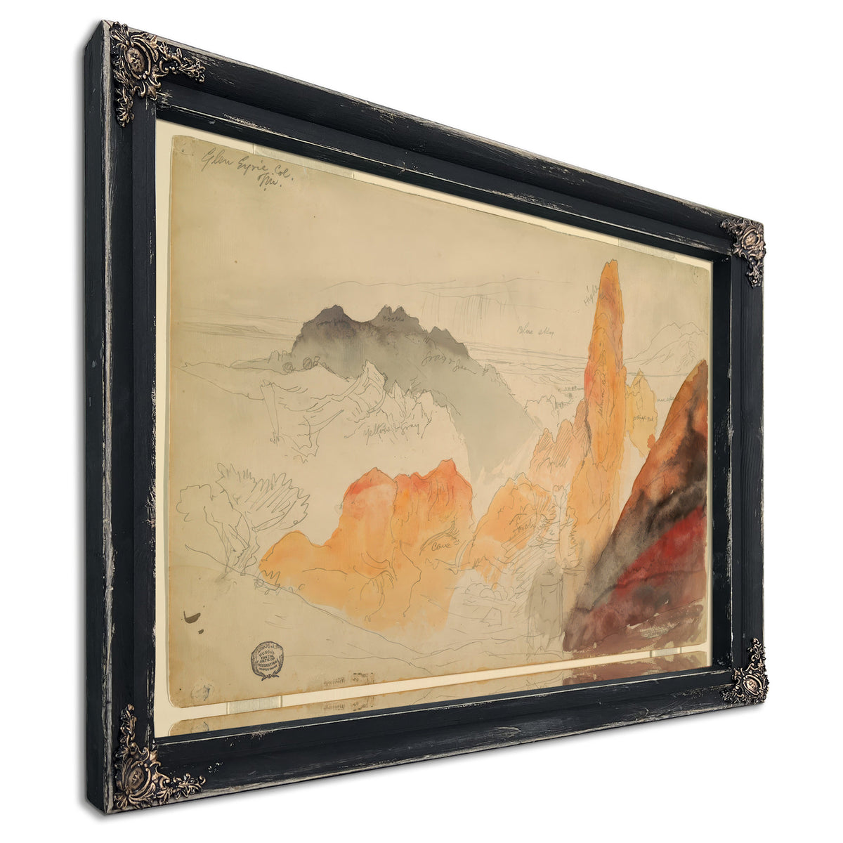 Thomas Moran Drawing Glen Eyrie By Thomas Moran