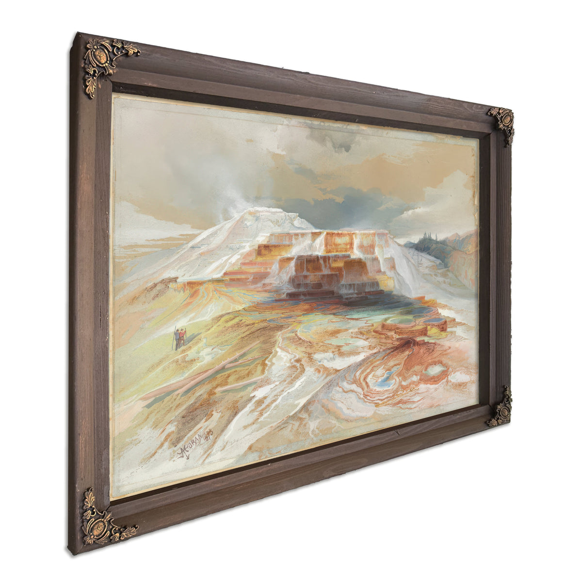 Thomas Moran Hot Springs Gardiners By Thomas Moran