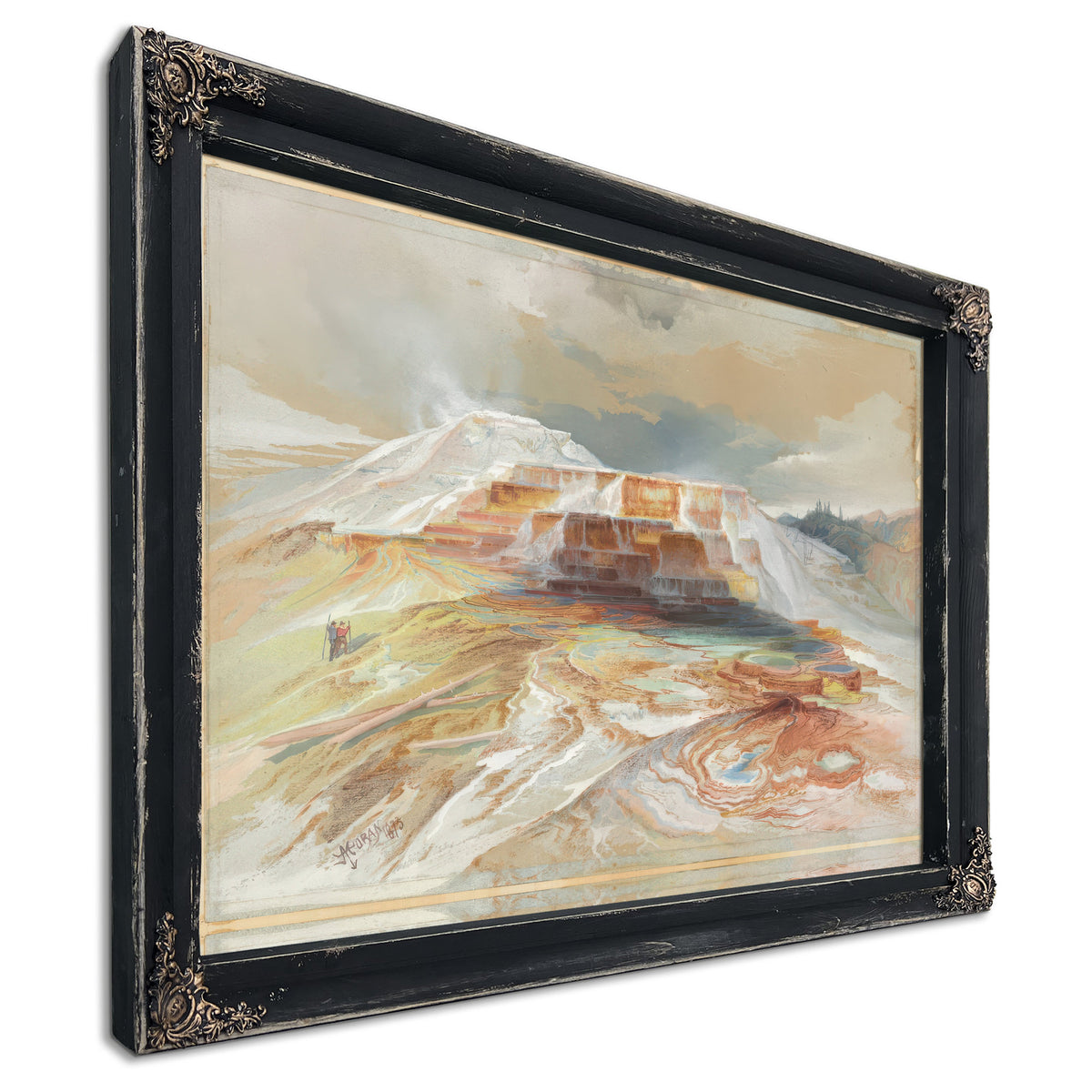 Thomas Moran Hot Springs Gardiners By Thomas Moran