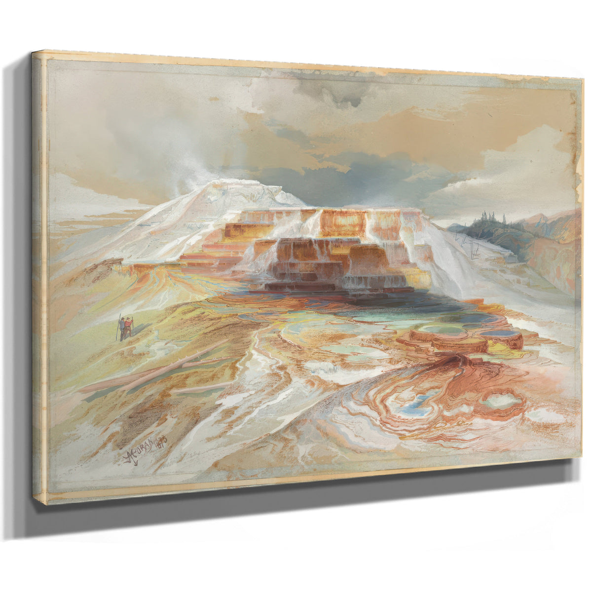 Thomas Moran Hot Springs Gardiners By Thomas Moran