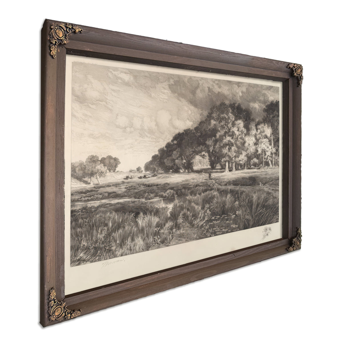 Thomas Moran Long Island Landscape By Thomas Moran
