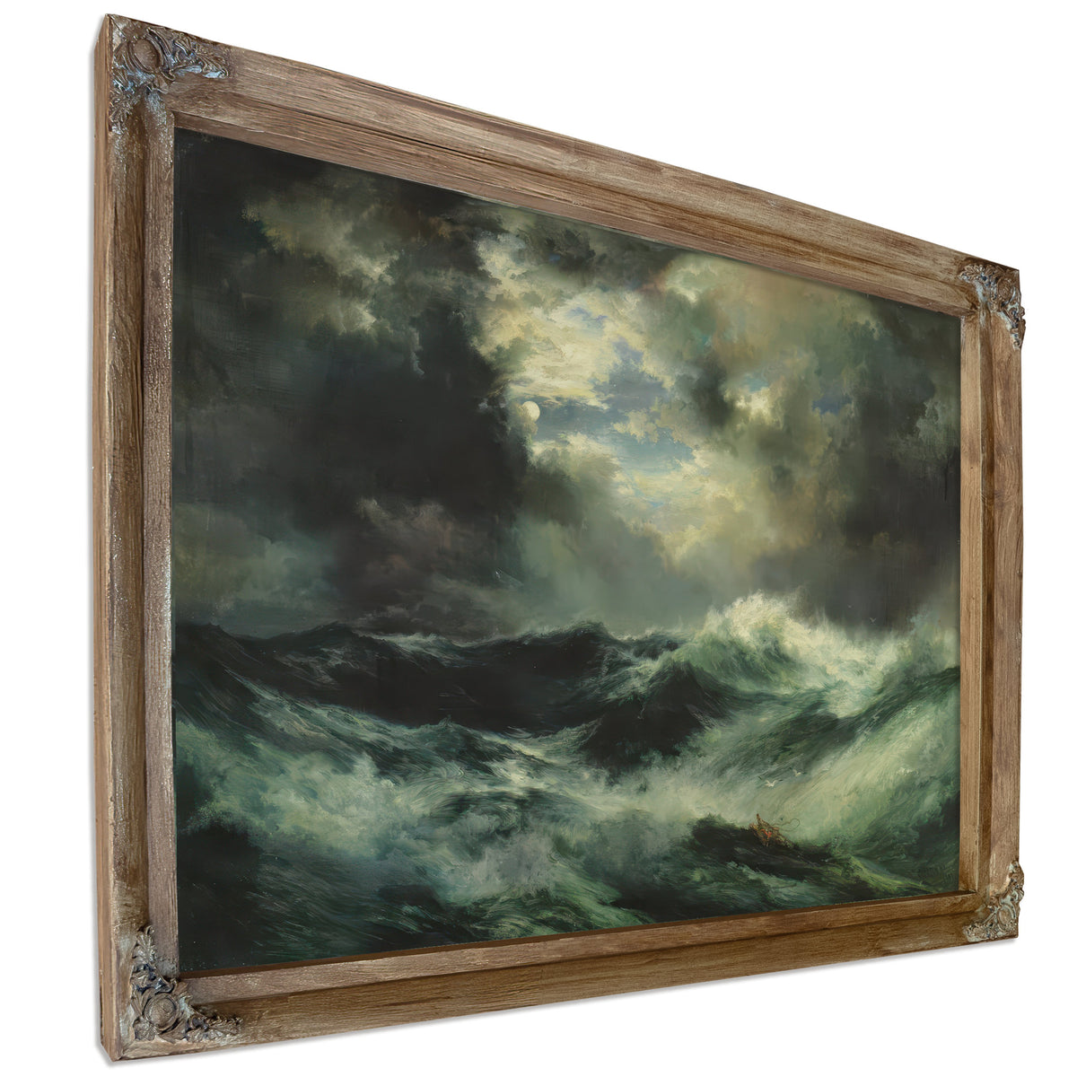 Thomas Moran Moonlit Shipwreck Sea 02 By Thomas Moran