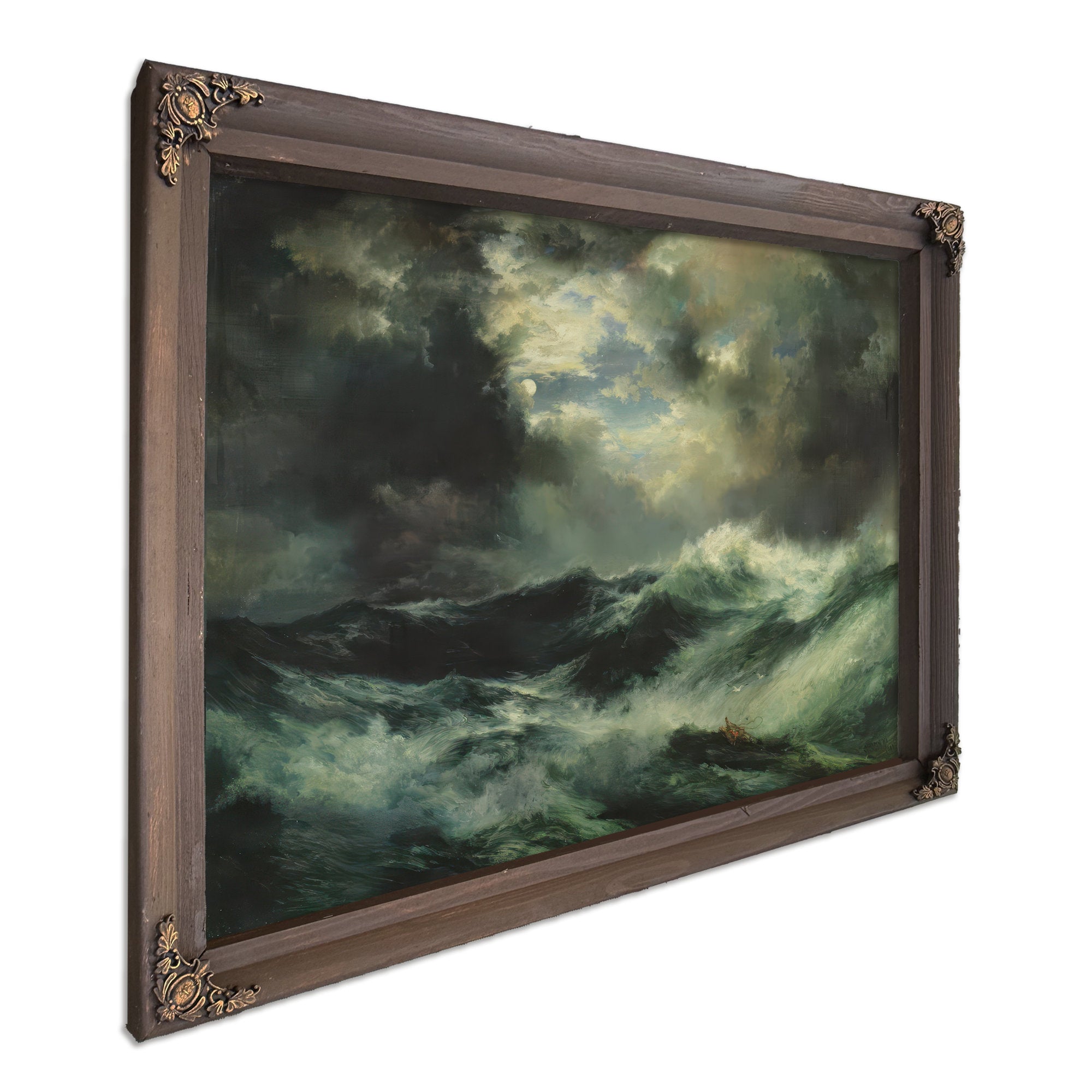 Thomas Moran Moonlit Shipwreck Sea 02 By Thomas Moran
