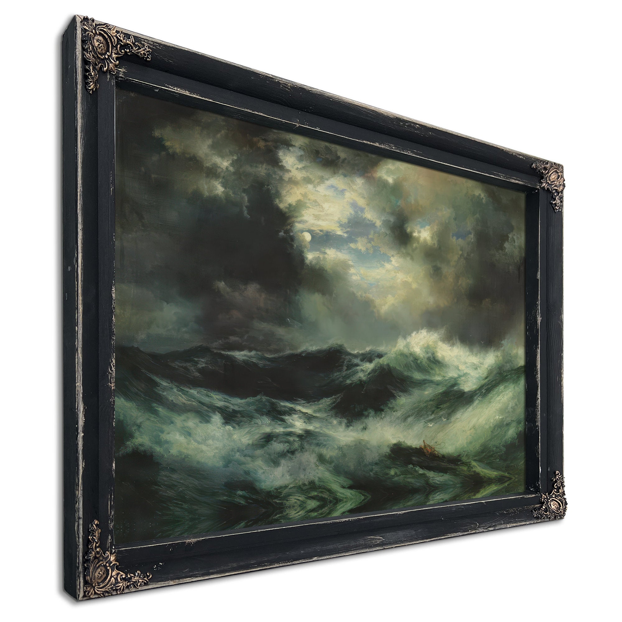 Thomas Moran Moonlit Shipwreck Sea 02 By Thomas Moran