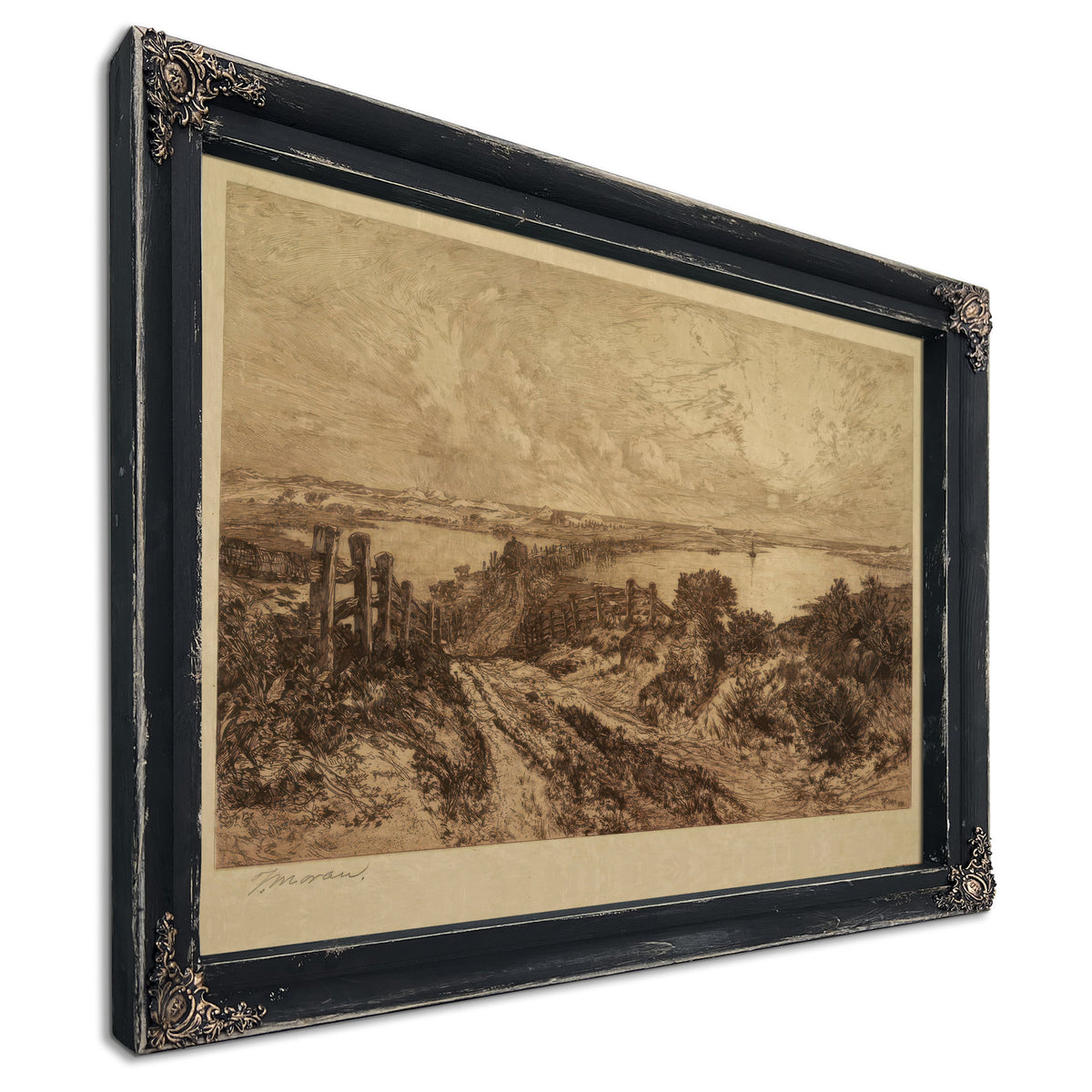 Thomas Moran Morning Hook Pond East By Thomas Moran