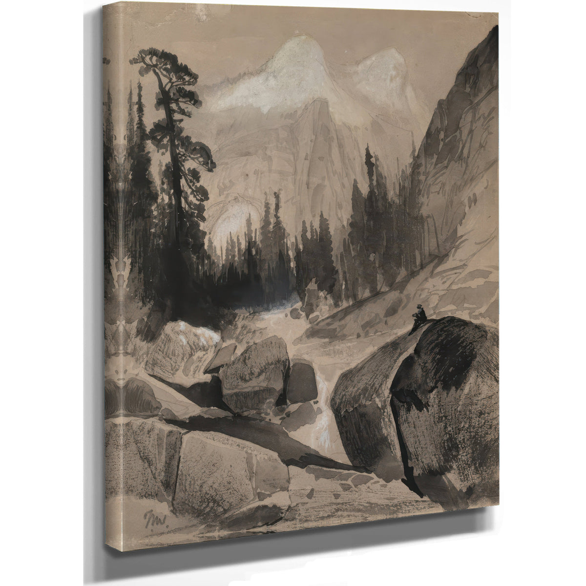 North Dome Yosemite 02 By Thomas Moran
