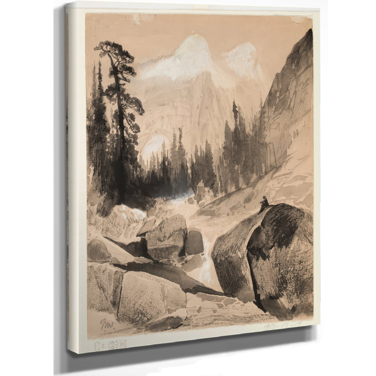 North Dome Yosemite By Thomas Moran