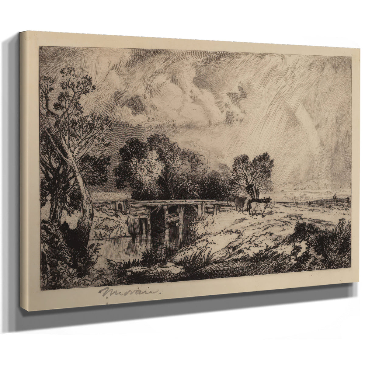 Thomas Moran Rustic Bridge 1243090 By Thomas Moran
