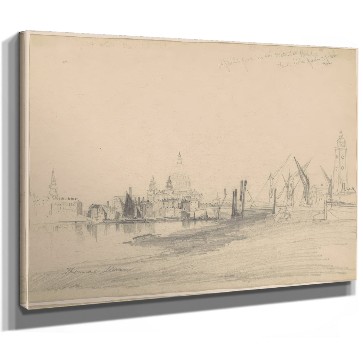 Thomas Moran St Pauls Under Waterloo By Thomas Moran