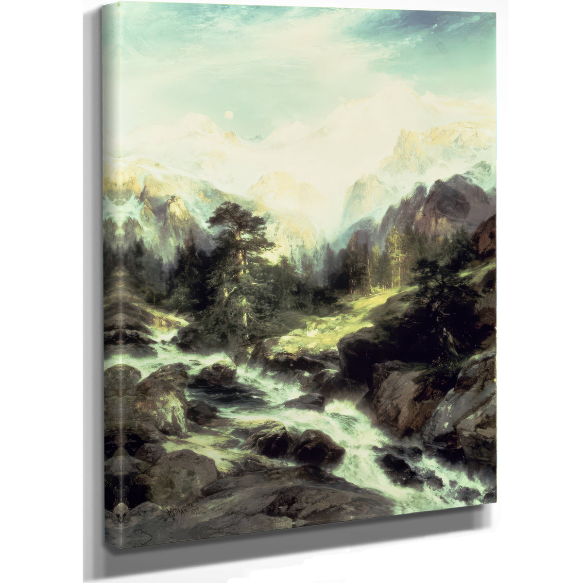 the Teton Range 1899 By Thomas Moran