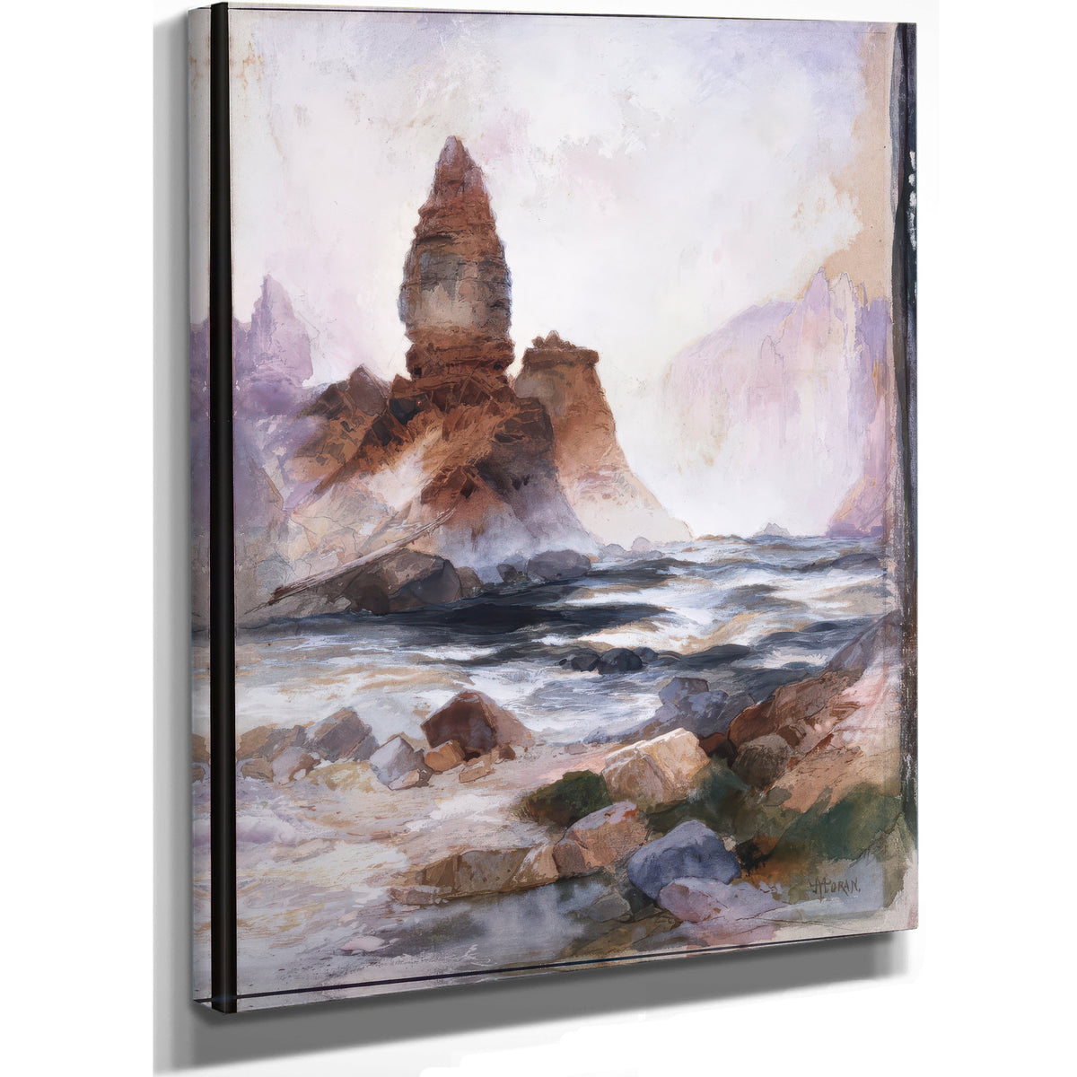 Tower Falls Sulfur Rock By Thomas Moran