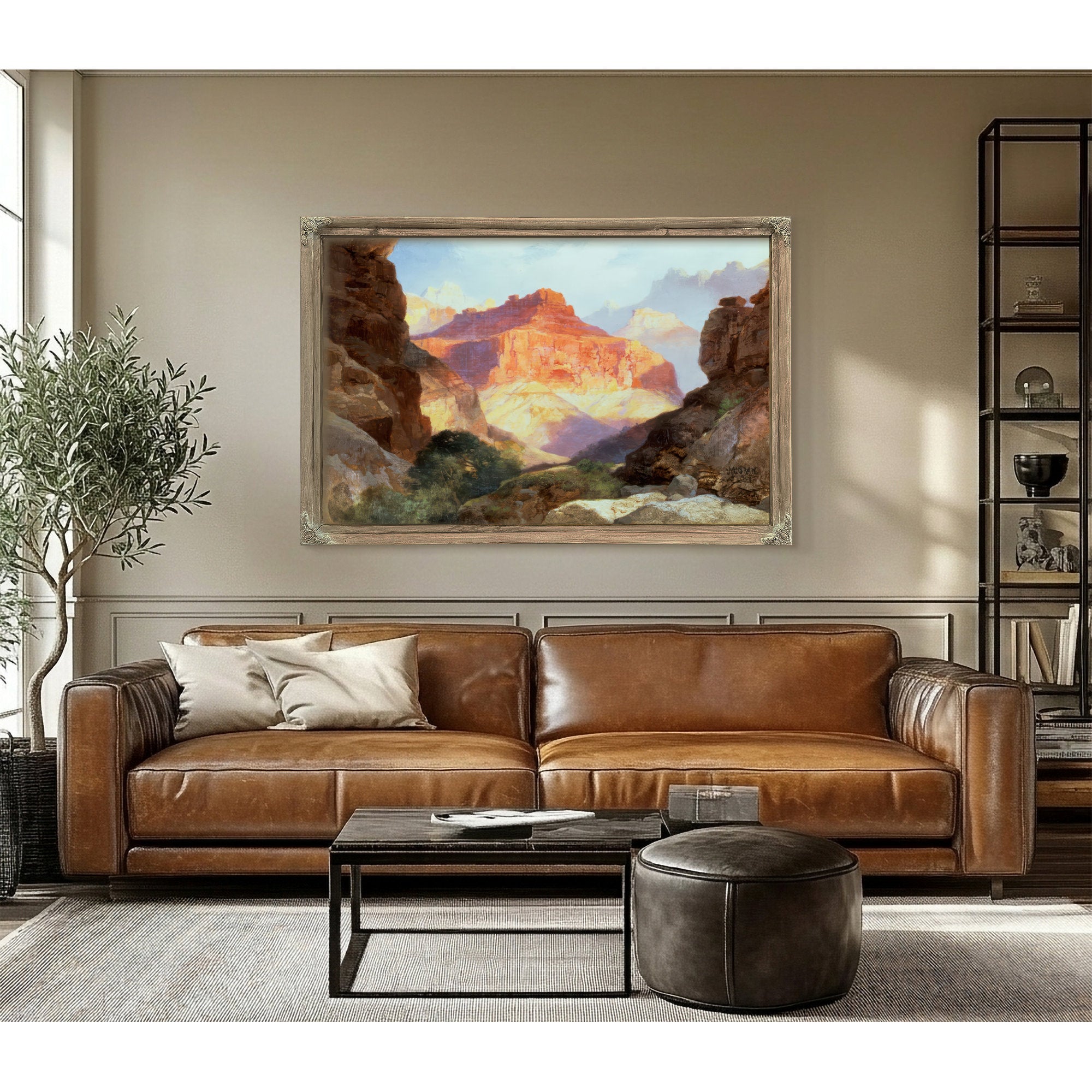 Thomas Moran Under Red Wall Grand 02 By Thomas Moran