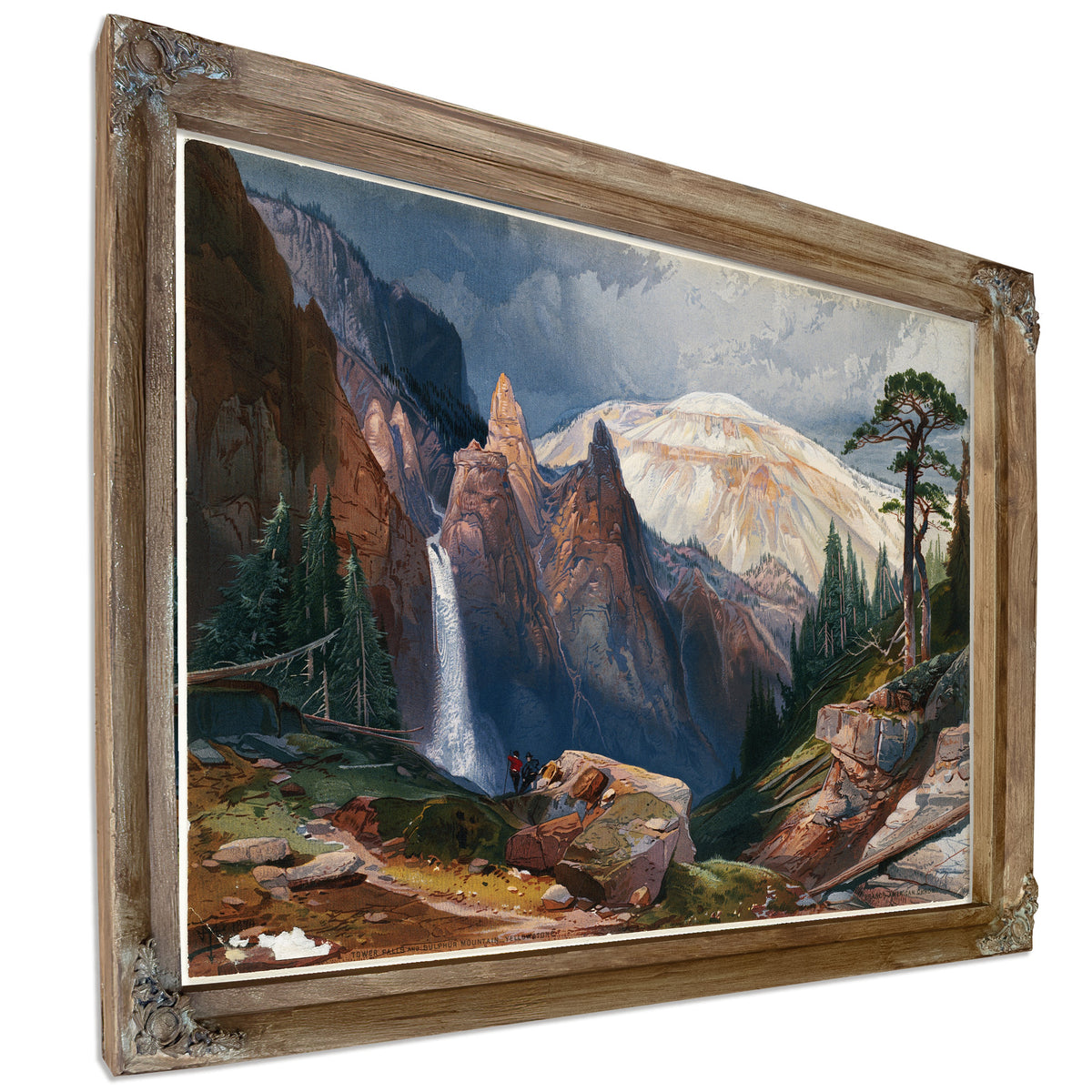 Tower Falls Sulphur Mountain 03 By Thomas Moran