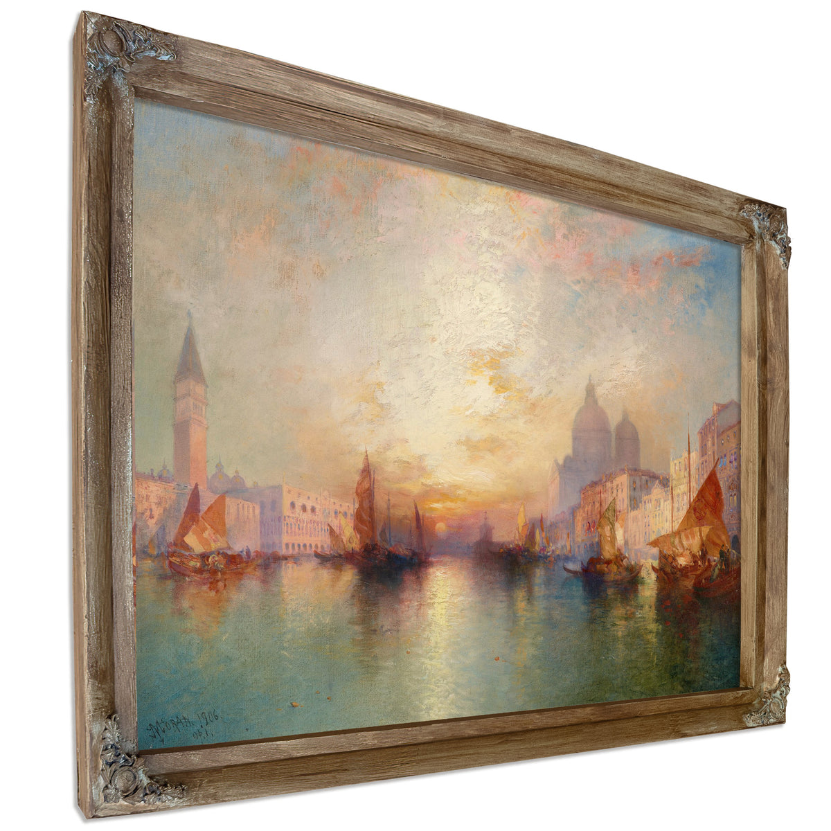 Venice Grand Canal Sunset 02 By Thomas Moran