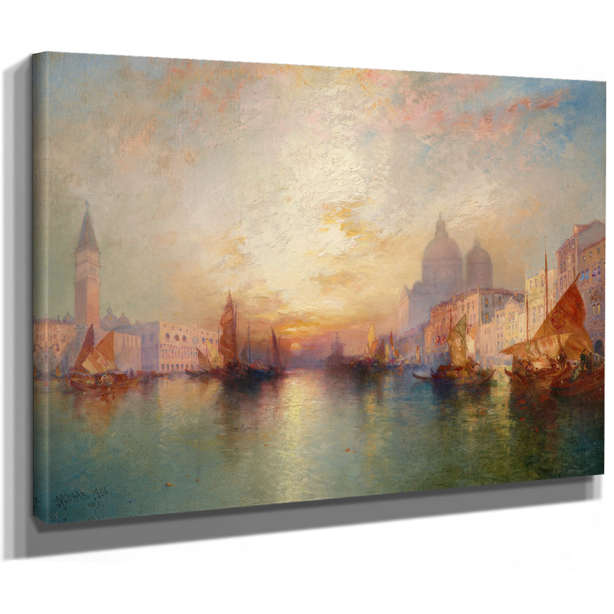 Venice Grand Canal Sunset 02 By Thomas Moran