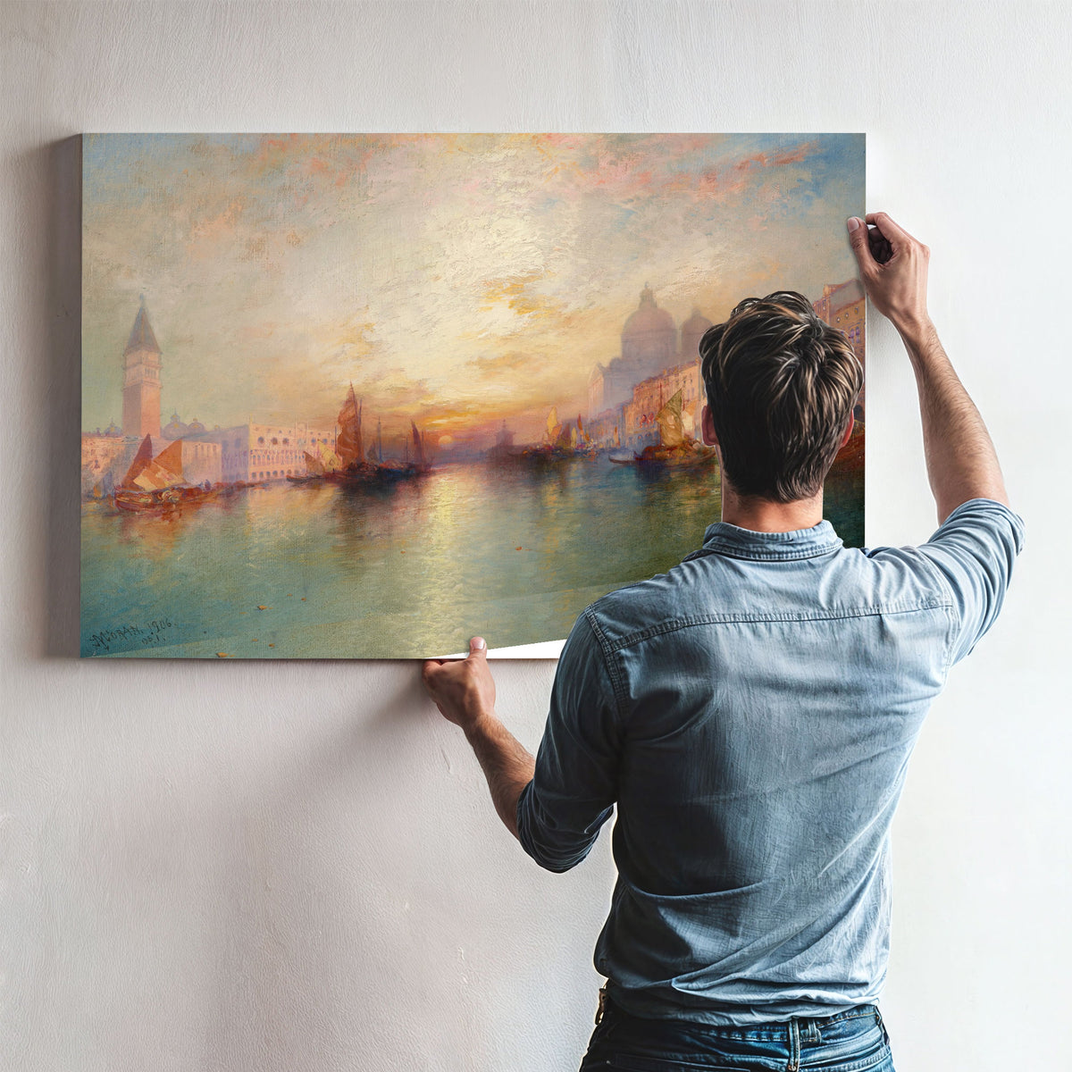 Venice Grand Canal Sunset 02 By Thomas Moran
