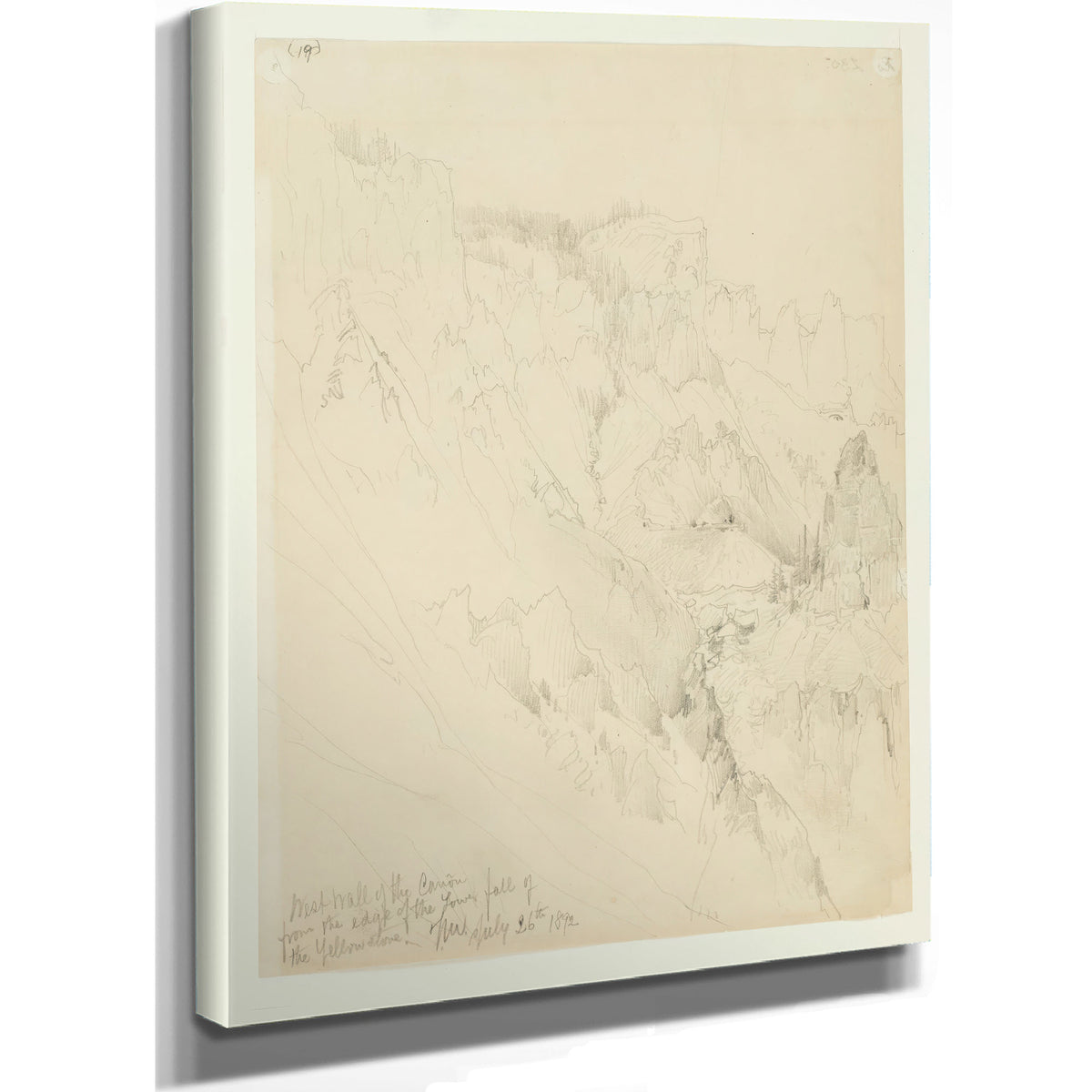 West Wall the Canyon Yellowstone 0002 By Thomas Moran