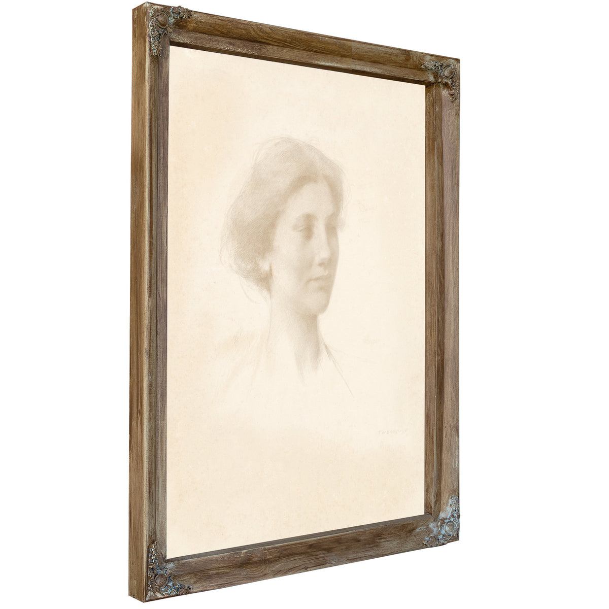 Head a Girl C 1909 By Thomas Wilmer Dewing