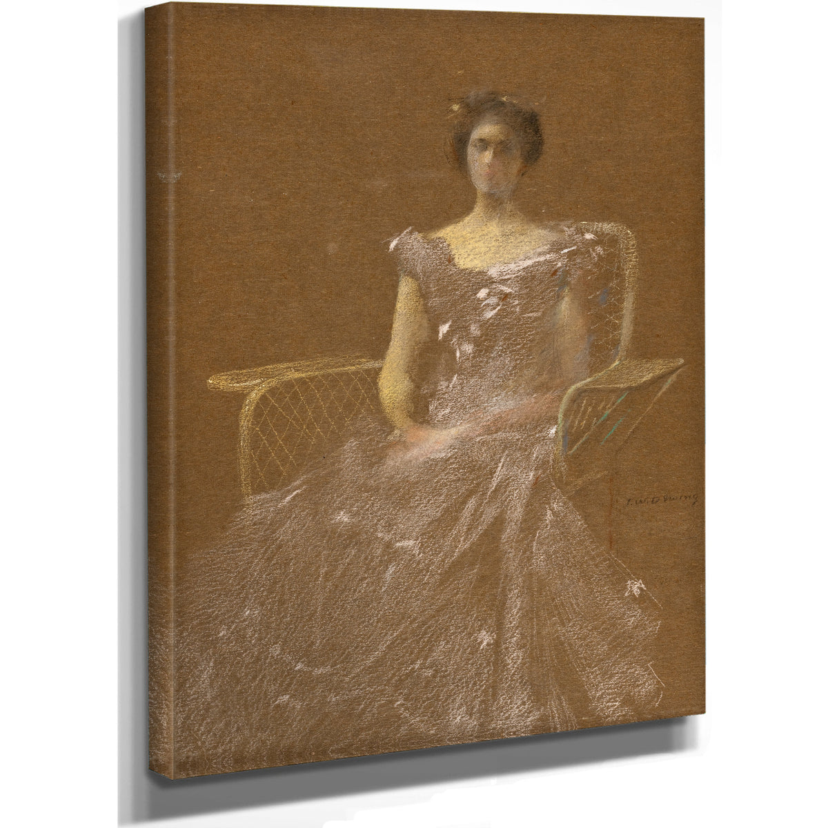 Lady Rattan Armchair Circa 1895 1908 By Thomas Wilmer Dewing