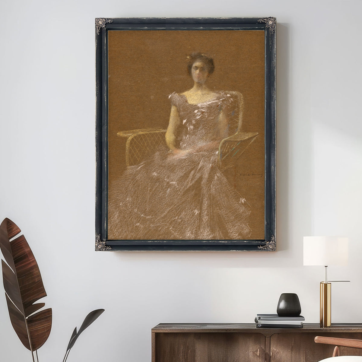 Lady Rattan Armchair Circa 1895 1908 By Thomas Wilmer Dewing