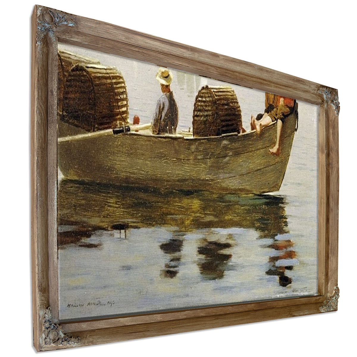 Three Boys In A Dory By Winslow Homer