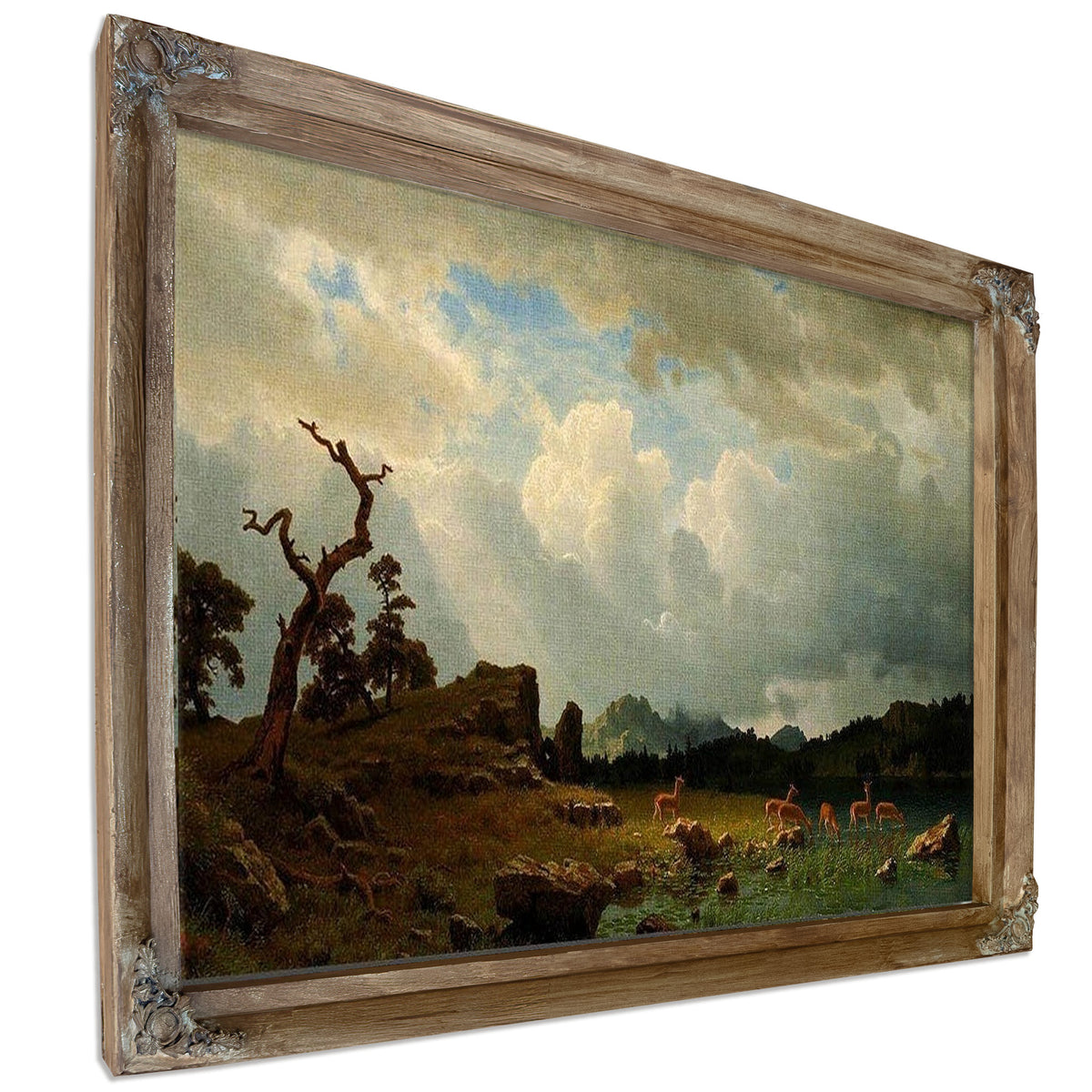 Thunderstorm In The Rocky Mountains By Albert Bierstadt