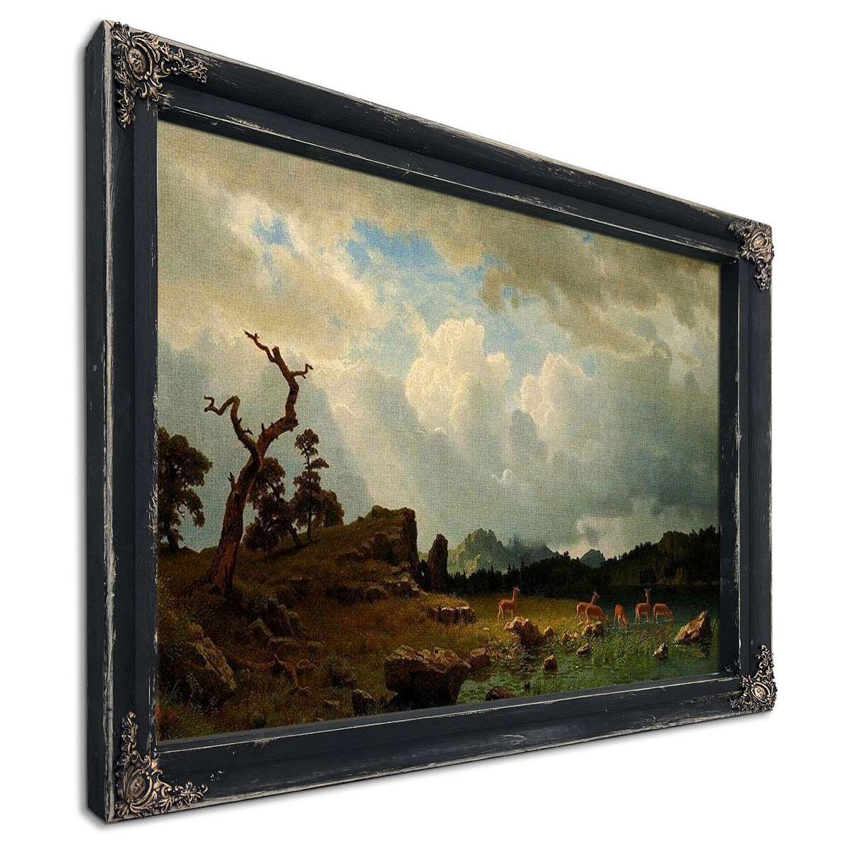 Thunderstorm In The Rocky Mountains By Albert Bierstadt