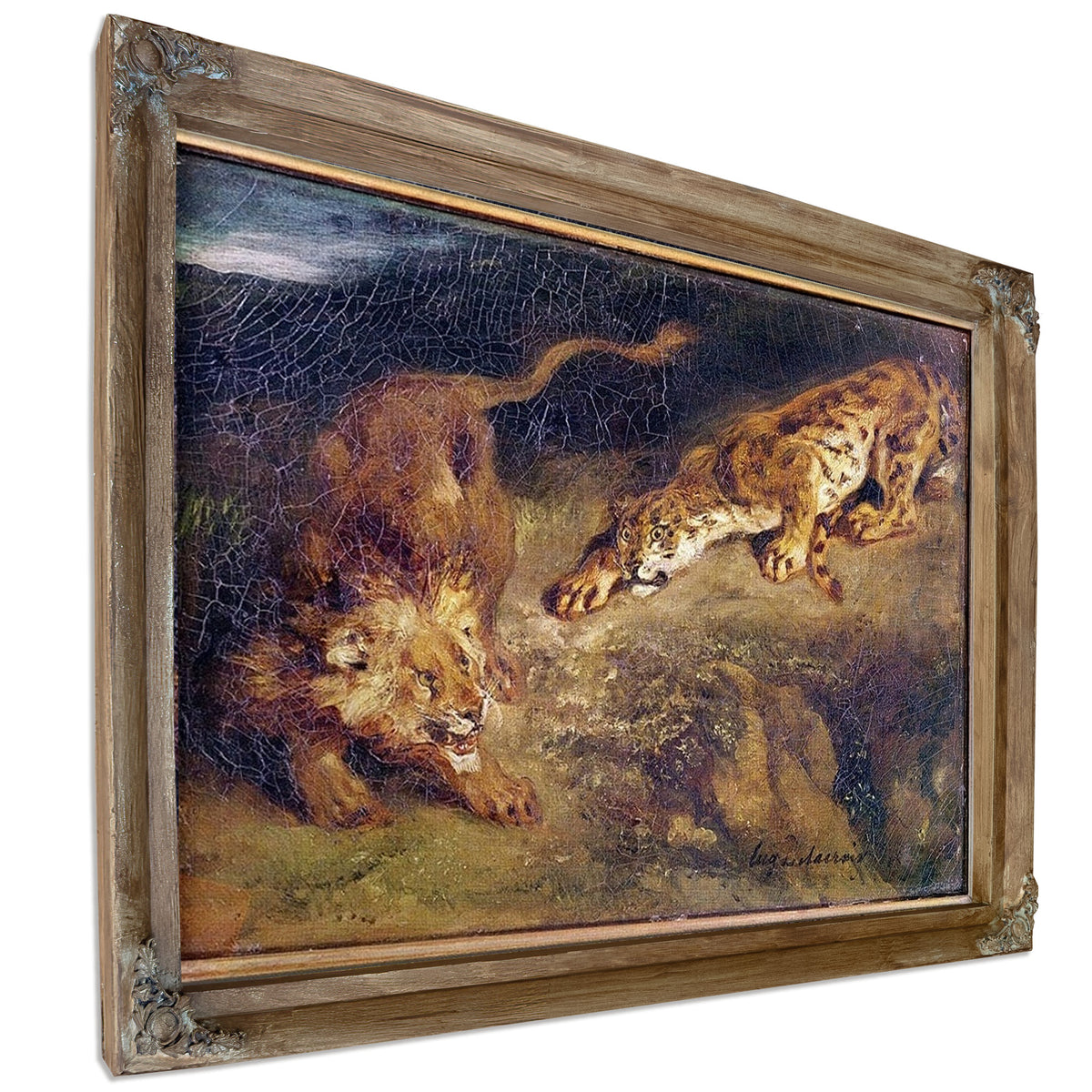 Tiger And Lion By Ferdinand Victor Eugene Delacroix