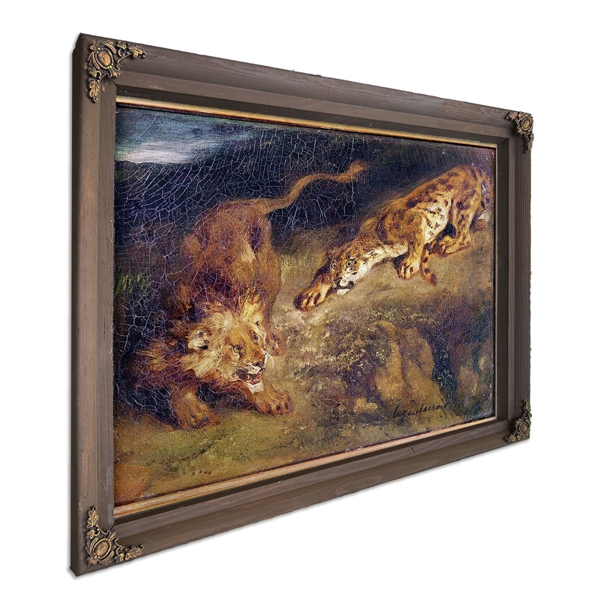 Tiger And Lion By Ferdinand Victor Eugene Delacroix