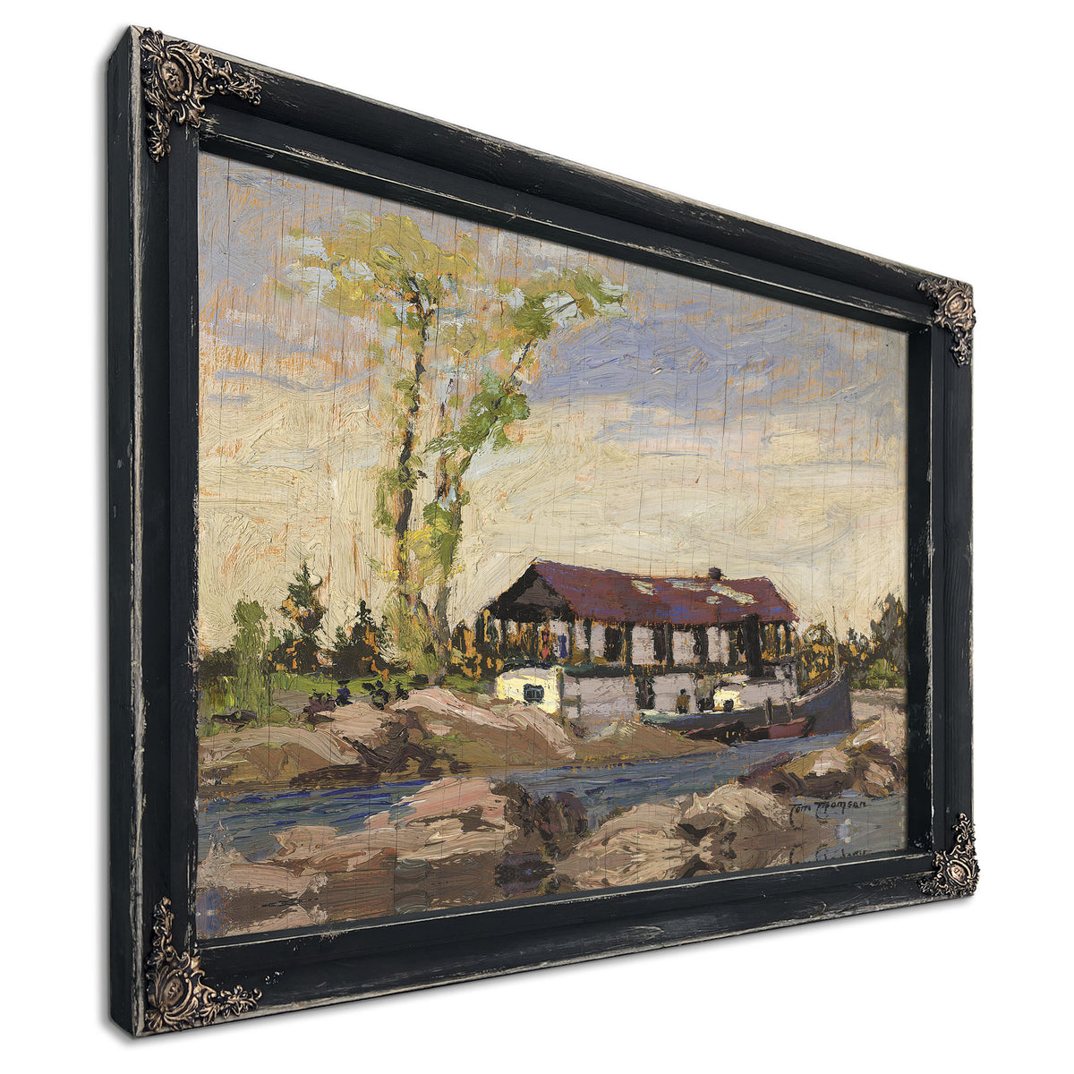 Log Picking House Boat Dog Point 02 By Tom Thomson