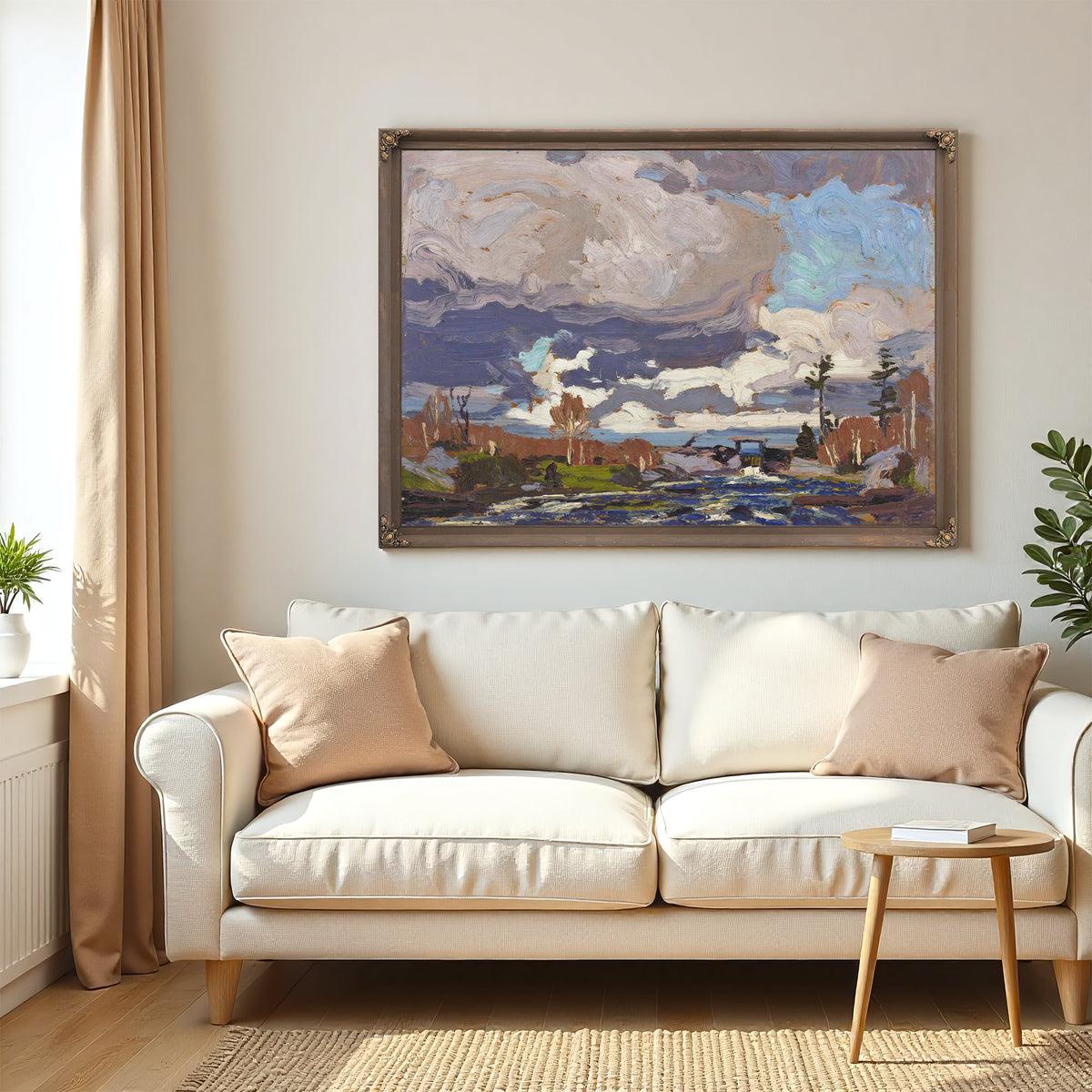 Tea Lake Dam 02 By Tom Thomson
