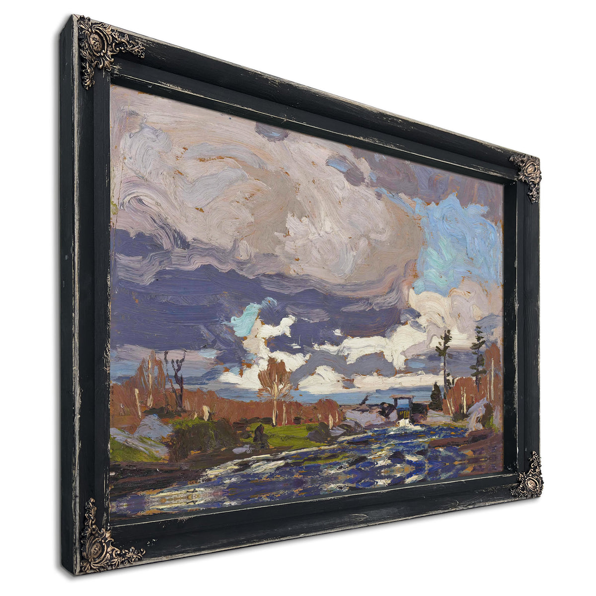 Tea Lake Dam 02 By Tom Thomson