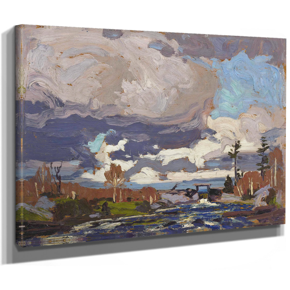 Tea Lake Dam 02 By Tom Thomson